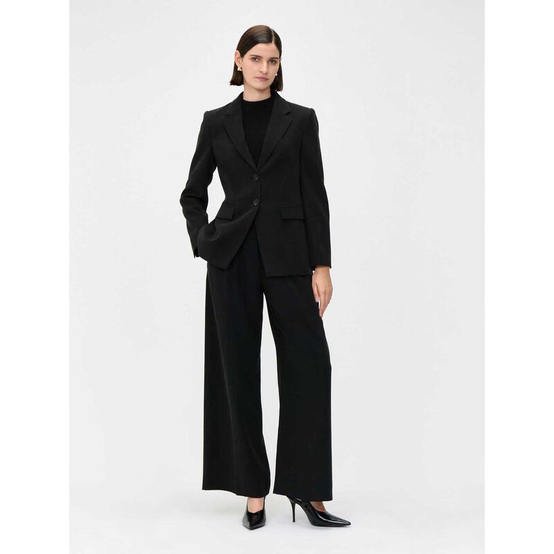 Veronika Maine Drapey Ecovero Viscose Semi Fitted Blazer image number 3